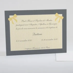 Faire-part de naissance Rayures delicates*Faire-part Elégant Discount