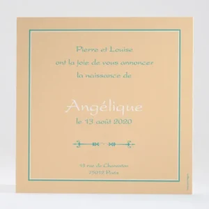 Faire-part de naissance Rayures croisees*Faire-part Elégant Best