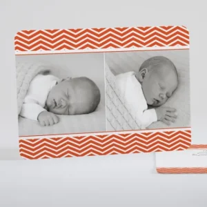 Faire-part de naissance Rayures zigzag chic*Faire-part Elégant Fashion