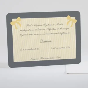 Faire-part de naissance Rayures delicates*Faire-part Elégant Discount