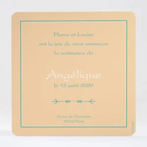 Faire-part de naissance Rayures croisees*Faire-part Elégant Best
