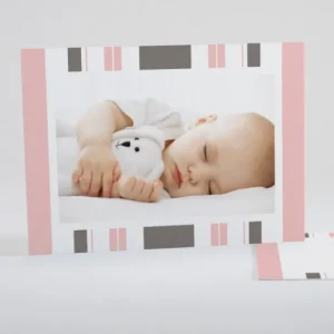 Faire-part de naissance Rayures bayaderes pastels*Faire-part Elégant Sale