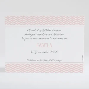 Faire-part de naissance Rayures zigzag chic*Faire-part Elégant Fashion