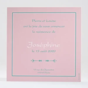 Faire-part de naissance Rayures croisees*Faire-part Elégant Best