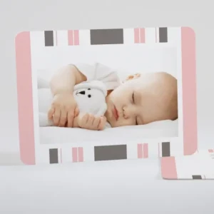 Faire-part de naissance Rayures bayaderes pastels*Faire-part Elégant Sale