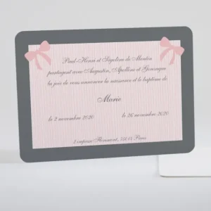 Faire-part de naissance Rayures delicates*Faire-part Elégant Discount