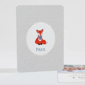 Faire-part de naissance Renardeau simple*Faire-part Elégant New