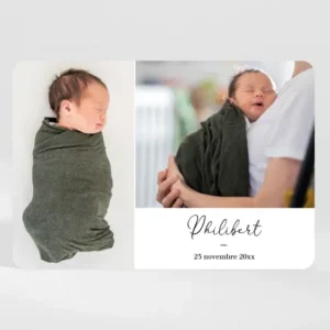 Faire-part de naissance Recueil*Faire-part Elégant Outlet