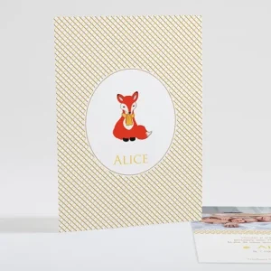 Faire-part de naissance Renardeau simple*Faire-part Elégant New