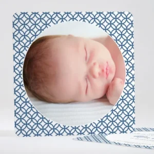 Faire-part de naissance Rosaces symetriques*Faire-part Elégant New