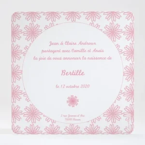 Faire-part de naissance Rosace legere*Faire-part Elégant New