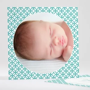 Faire-part de naissance Rosaces symetriques*Faire-part Elégant New
