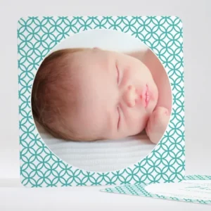 Faire-part de naissance Rosaces symetriques*Faire-part Elégant New