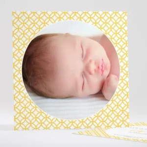 Faire-part de naissance Rosaces symetriques*Faire-part Elégant New