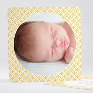 Faire-part de naissance Rosaces symetriques*Faire-part Elégant New