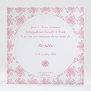 Faire-part de naissance Rosace legere*Faire-part Elégant New