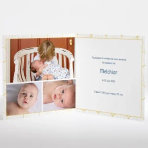 Faire-part de naissance Scandinave*Faire-part Elégant Hot