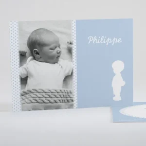 Faire-part de naissance Silhouette elegante*Faire-part Elégant Best