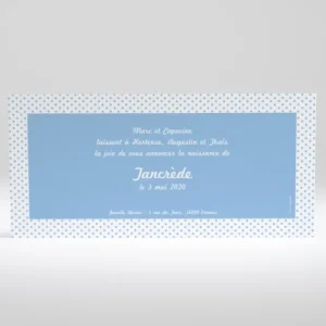 Faire-part de naissance Silhouettes fratrie*Faire-part Elégant Outlet