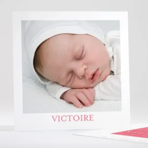 Faire-part de naissance Simple justifie photo*Faire-part Elégant Best
