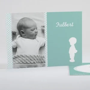 Faire-part de naissance Silhouette elegante*Faire-part Elégant Best