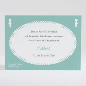 Faire-part de naissance Silhouette elegante*Faire-part Elégant Best