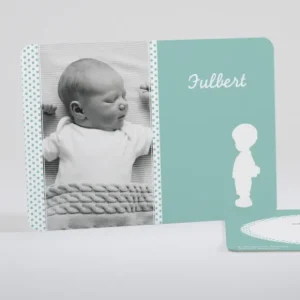 Faire-part de naissance Silhouette elegante*Faire-part Elégant Best