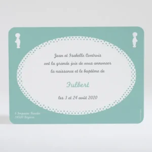 Faire-part de naissance Silhouette elegante*Faire-part Elégant Best