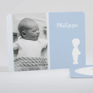 Faire-part de naissance Silhouette elegante*Faire-part Elégant Best