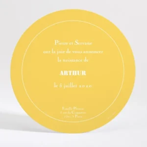 Faire-part de naissance Simple photo*Faire-part Elégant Fashion