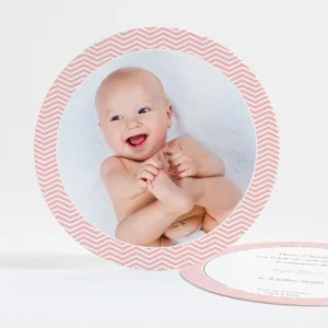 Faire-part de naissance Simple zigzag photo*Faire-part Elégant Outlet