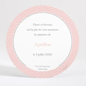 Faire-part de naissance Simple zigzag photo*Faire-part Elégant Outlet