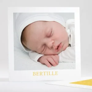 Faire-part de naissance Simple justifie photo*Faire-part Elégant Best