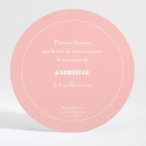 Faire-part de naissance Simple photo*Faire-part Elégant Fashion