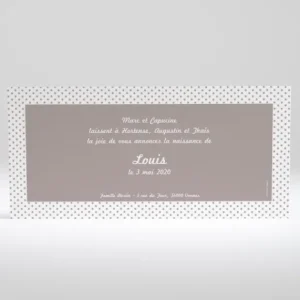 Faire-part de naissance Silhouettes fratrie*Faire-part Elégant Outlet