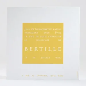 Faire-part de naissance Simple justifie photo*Faire-part Elégant Best