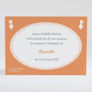 Faire-part de naissance Silhouette elegante*Faire-part Elégant Best