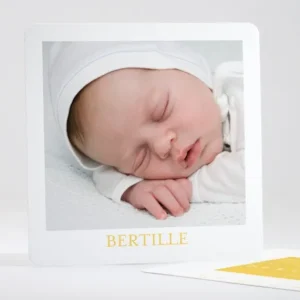 Faire-part de naissance Simple justifie photo*Faire-part Elégant Best