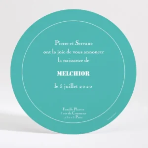 Faire-part de naissance Simple photo*Faire-part Elégant Fashion