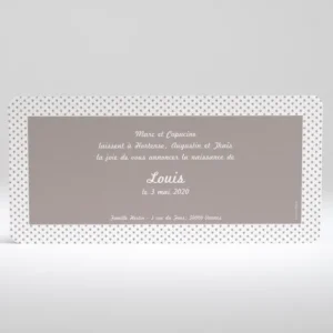 Faire-part de naissance Silhouettes fratrie*Faire-part Elégant Outlet