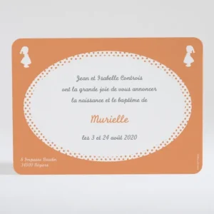 Faire-part de naissance Silhouette elegante*Faire-part Elégant Best