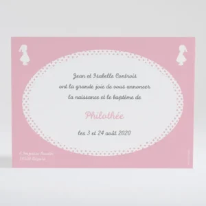 Faire-part de naissance Silhouette elegante*Faire-part Elégant Best