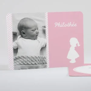 Faire-part de naissance Silhouette elegante*Faire-part Elégant Best