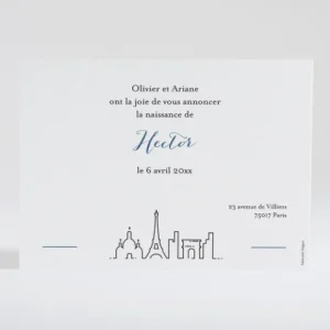 Faire-part de naissance So paris*Faire-part Elégant Fashion