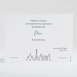 Faire-part de naissance So paris*Faire-part Elégant Fashion
