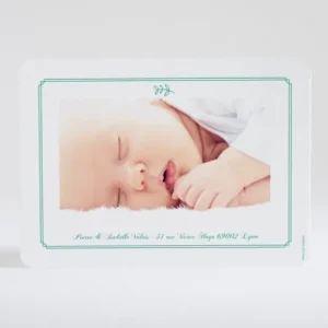 Faire-part de naissance Sobre double cadre*Faire-part Elégant Discount
