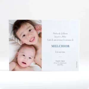 Faire-part de naissance Soleil d'or paysage*Faire-part Elégant Fashion
