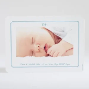 Faire-part de naissance Sobre double cadre*Faire-part Elégant Discount