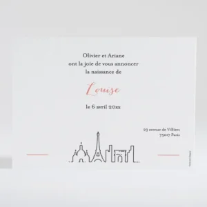 Faire-part de naissance So paris*Faire-part Elégant Fashion
