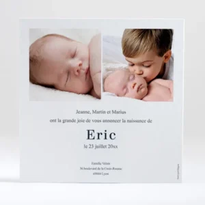 Faire-part de naissance Soleil d'or carre*Faire-part Elégant Fashion
